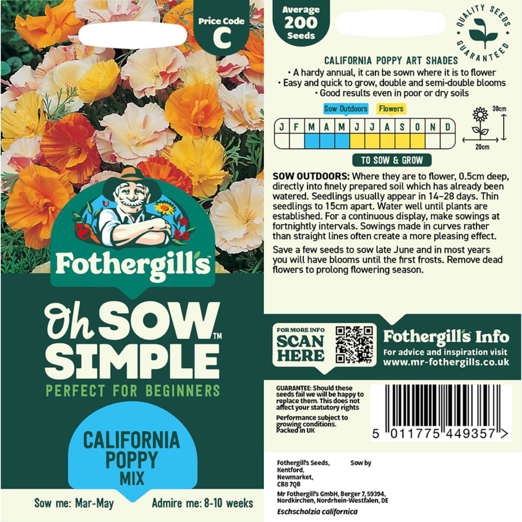 poppy flower seeds benefits Easy to Grow California Poppy Mix Seed