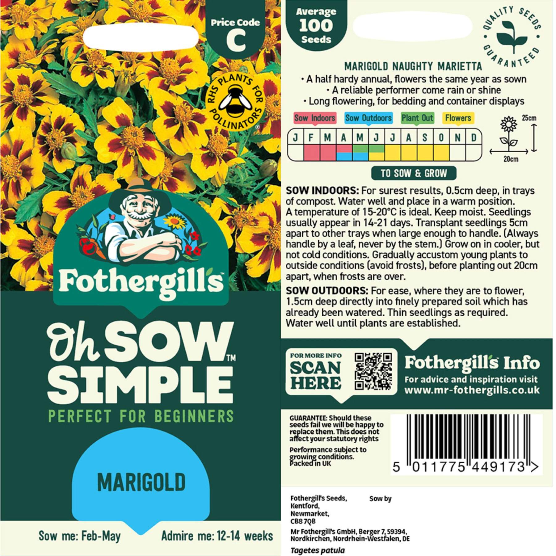 plant marigold seeds outdoors Easy to Grow Marigold Seed