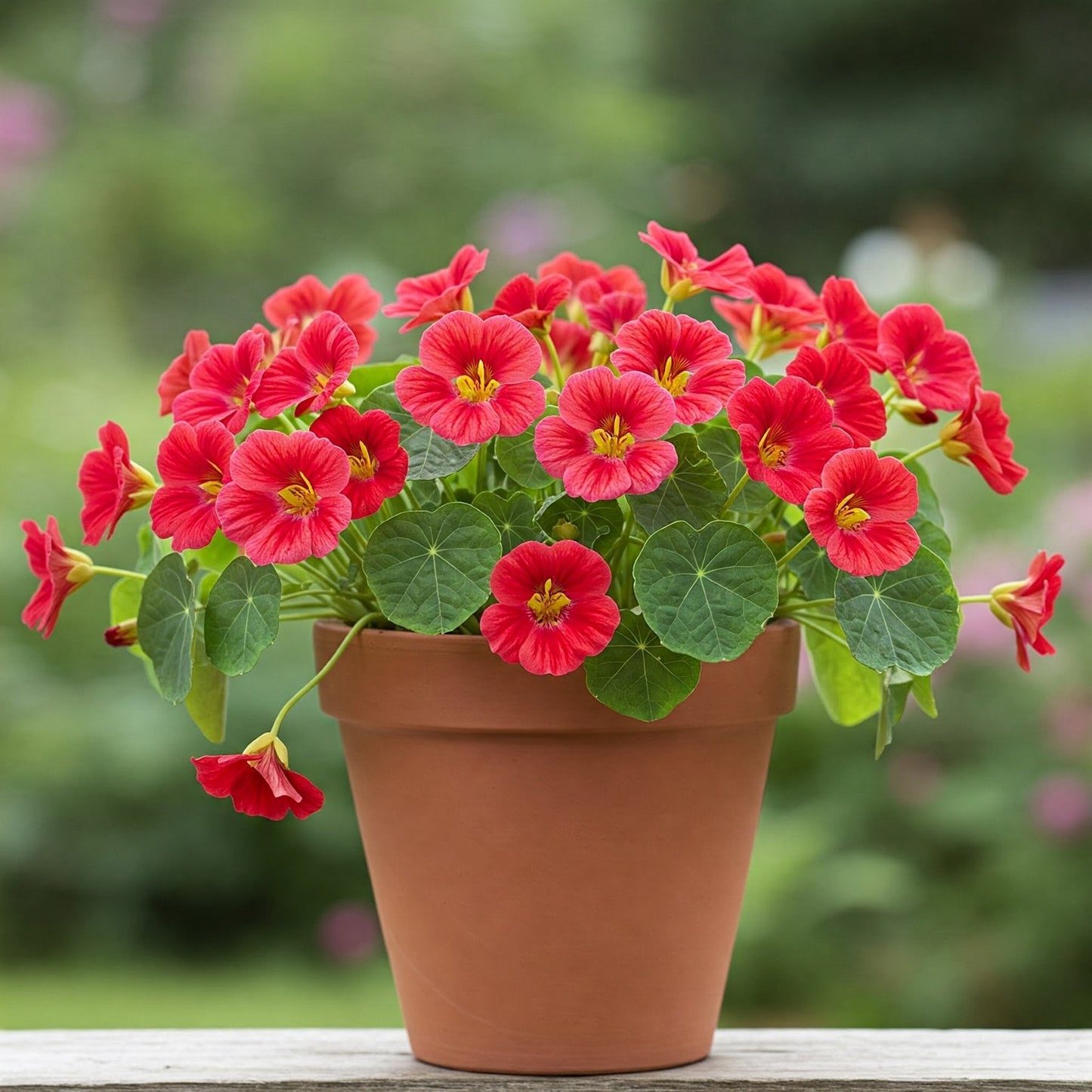 nasturtium potted plant Easy to Grow Bulbs Nasturtium Rose Seed