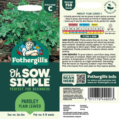 parsley seed planting instructions Easy to Grow Parsley Plain Leaf Seed