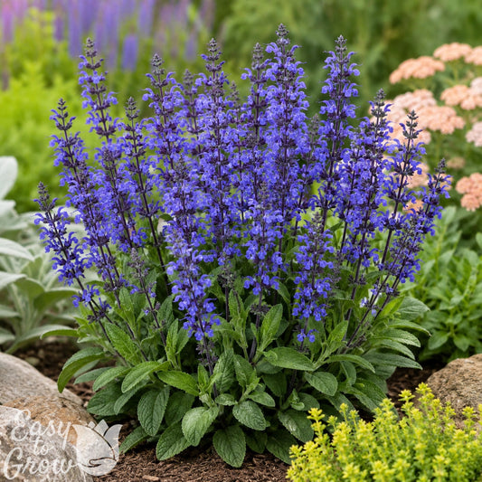 Salvia Lyrical Blues blooming in the garden