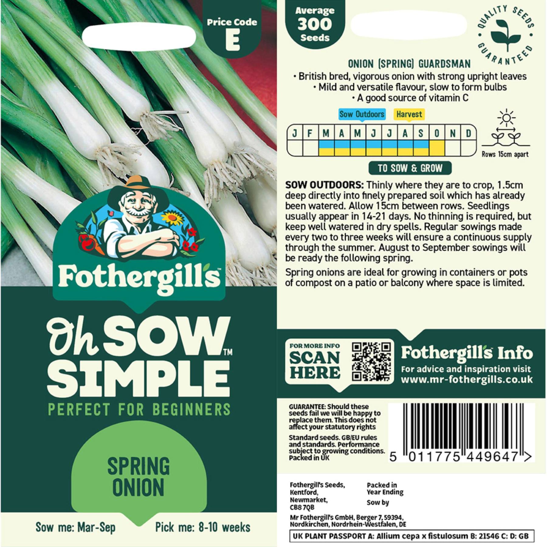 Easy to Grow Spring Onion Seed - Oh Sow™ Simple – Easy To Grow Bulbs