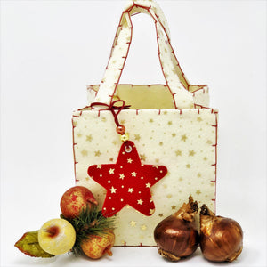 Narcissus - Paperwhite Bulbs in a Starry Felt Tote Gift